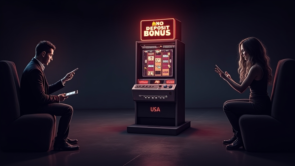 Casino player reviewing a no deposit bonus offer on a tablet