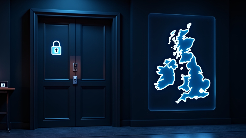 A UK-themed casino login screen with regional access symbols